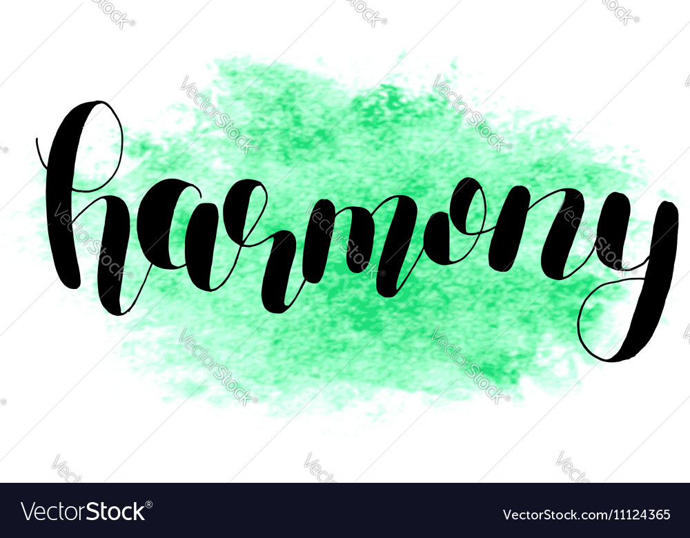 Harmony brush lettering