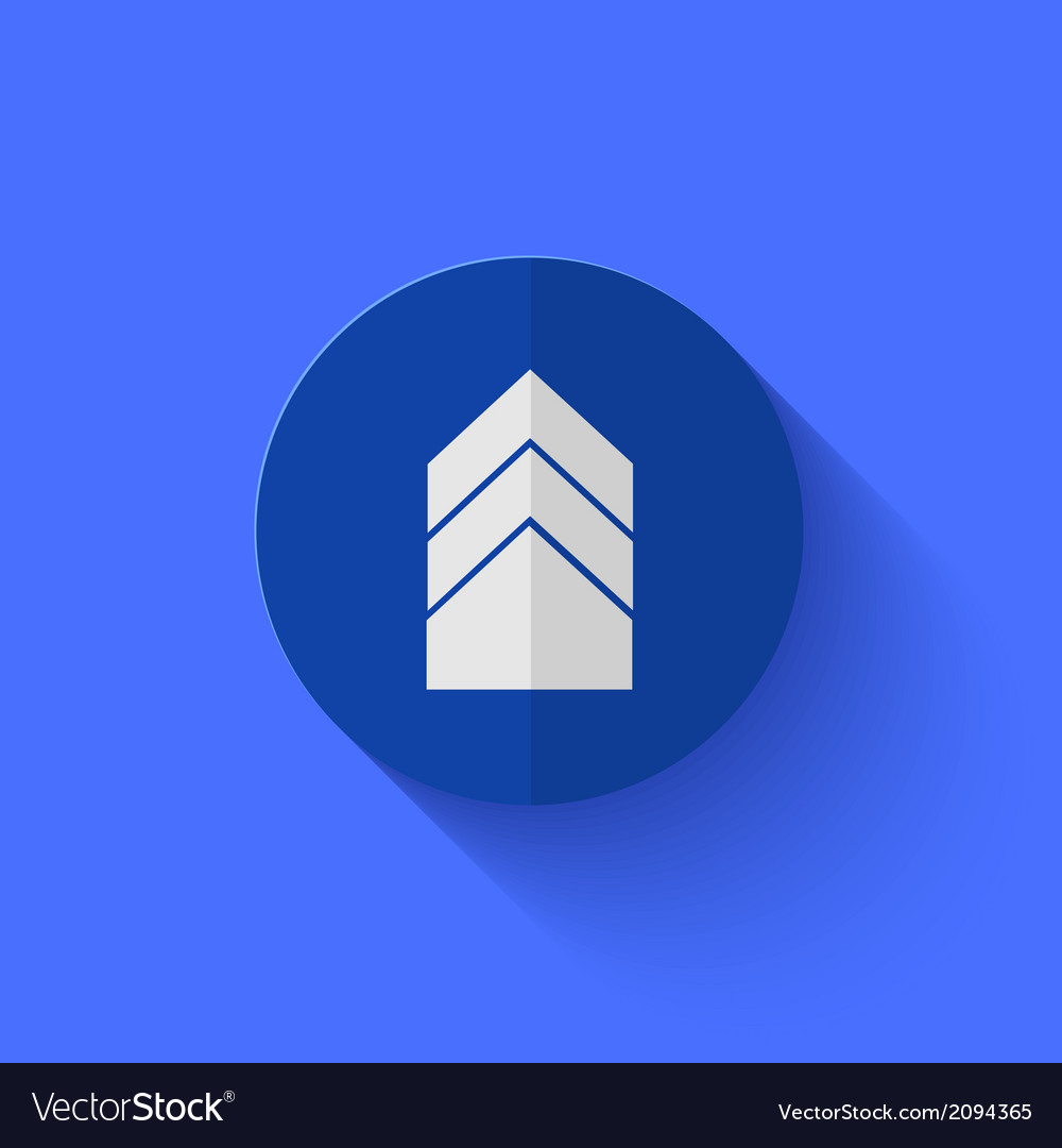 Modern flat blue circle icon