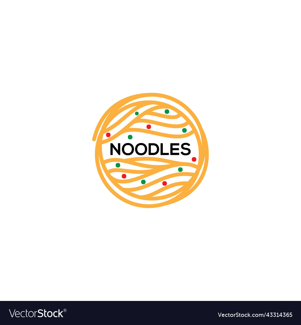 Simple clean noodles logo design modern creative