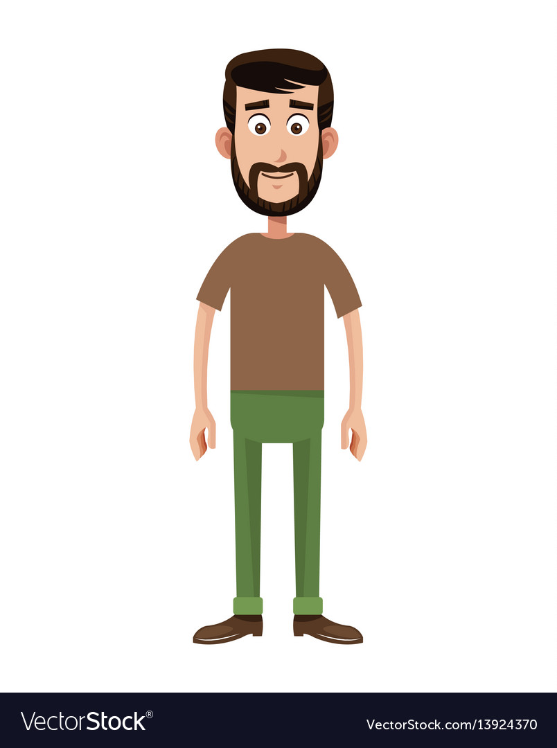 Character male member family Royalty Free Vector Image