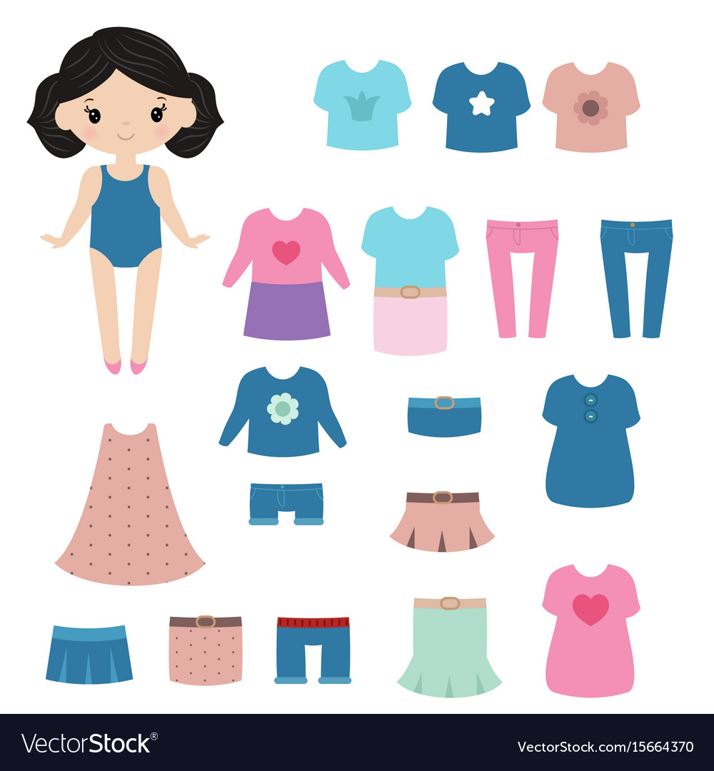 Paper dolls Stock Vector Images - Alamy