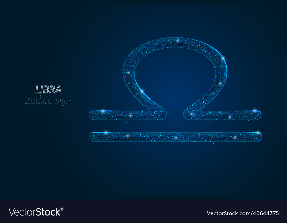 Abstract futuristic image of libra zodiac sign Vector Image