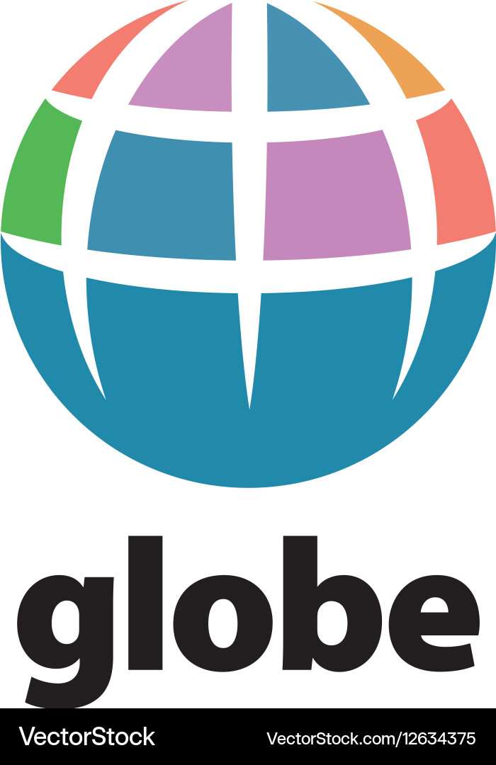 Abstract logo globe Royalty Free Vector Image - VectorStock