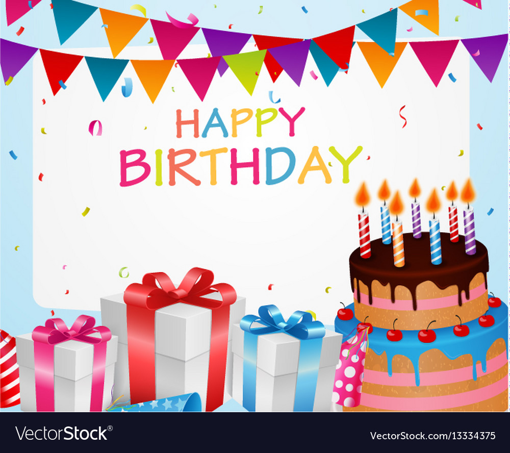 Birthday celebration background Royalty Free Vector Image