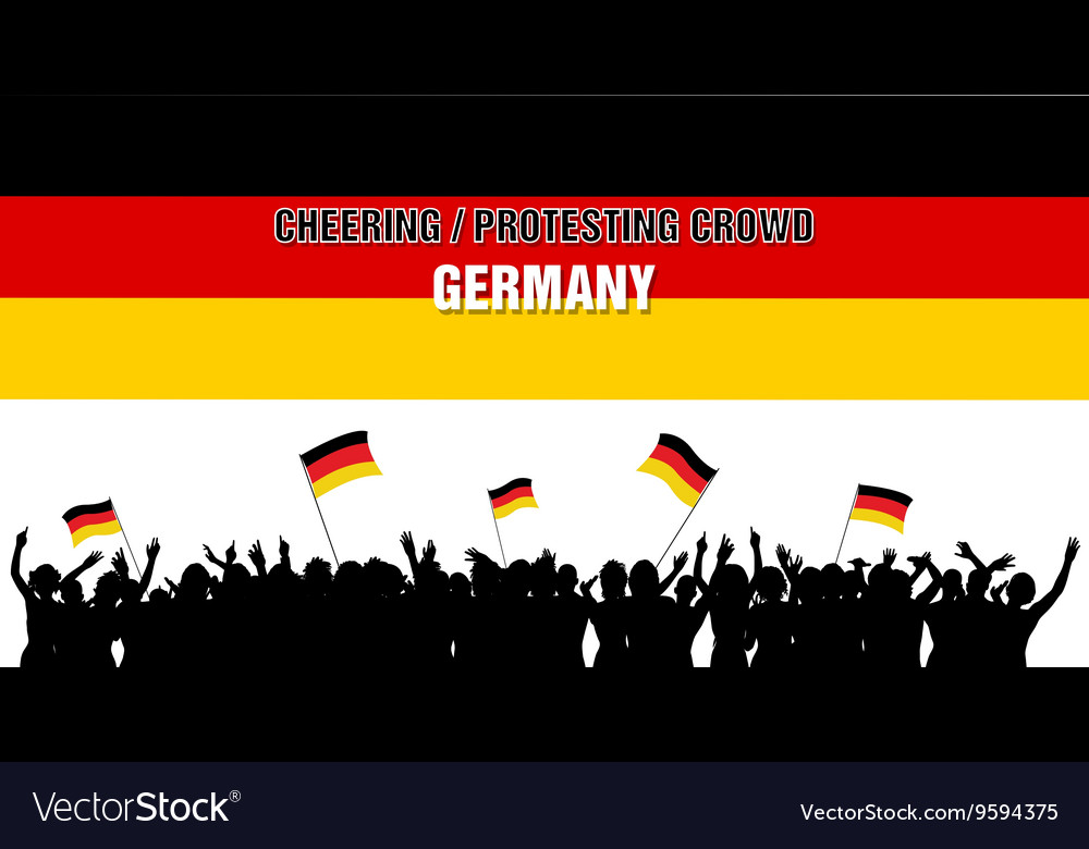 Cheering or protesting crowd germany