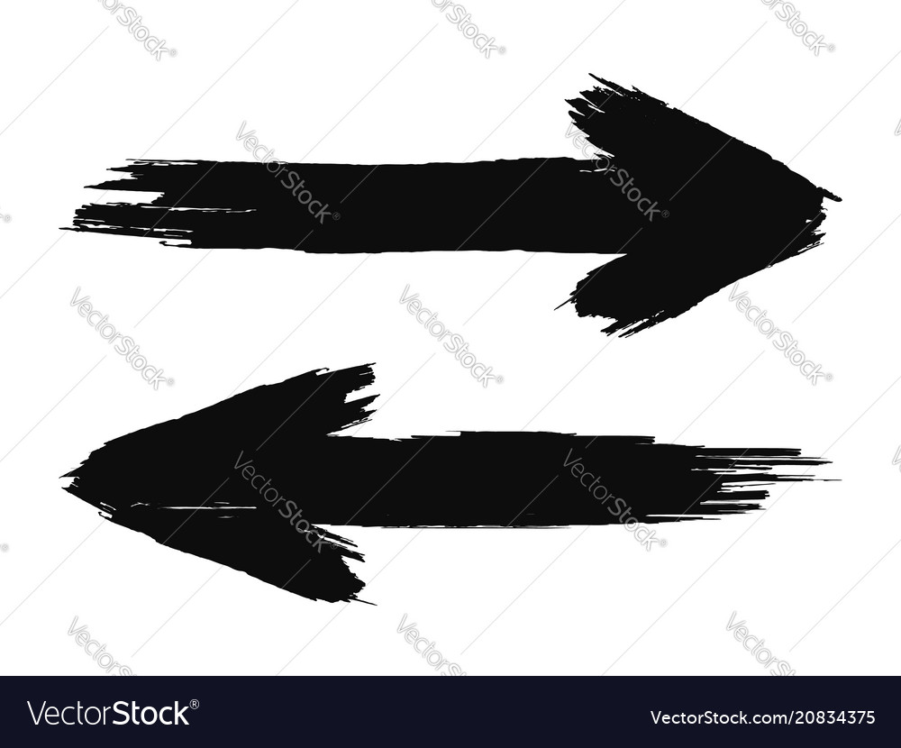 Hand drawn arrows Royalty Free Vector Image - VectorStock