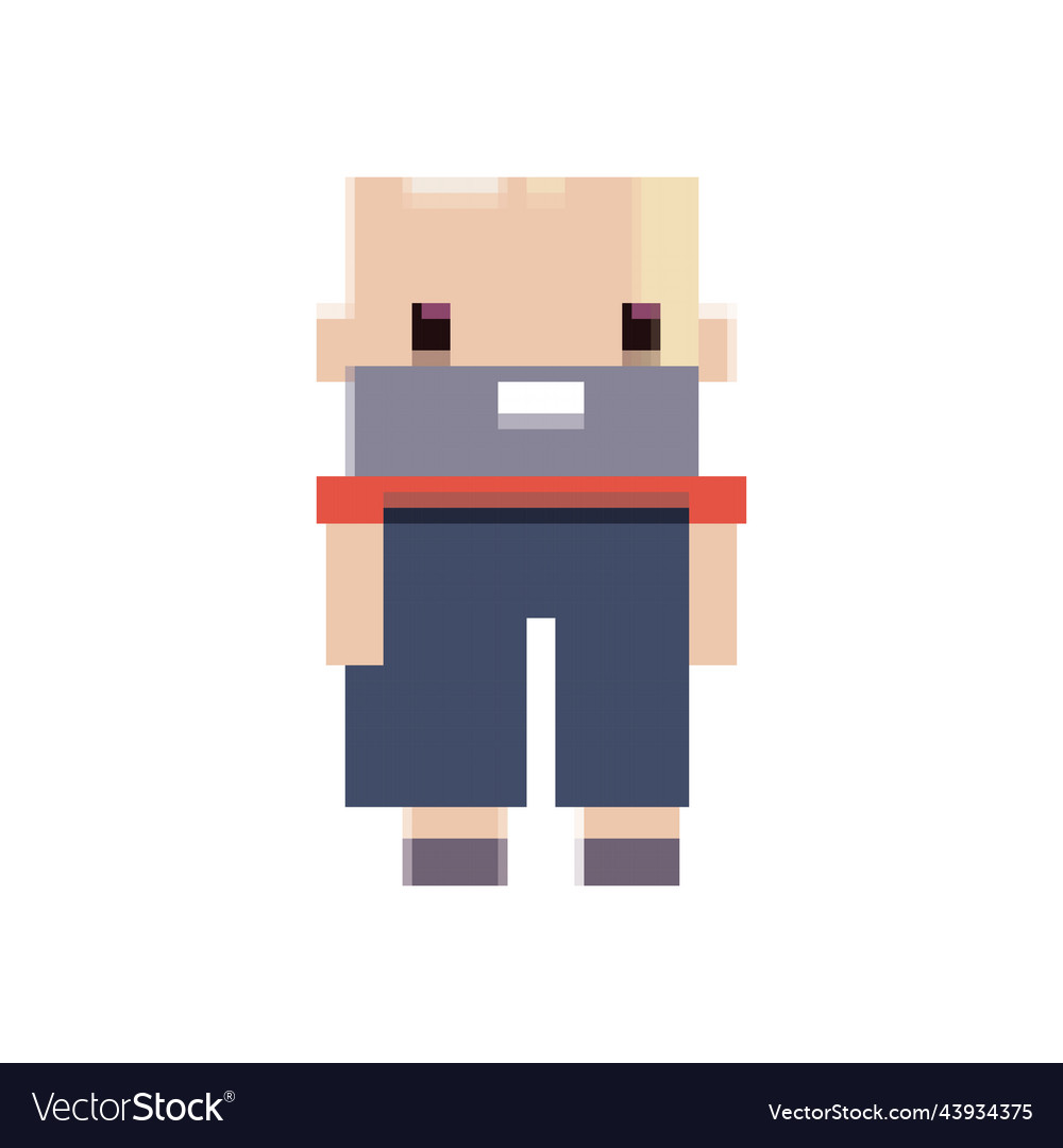 Standing flat 8-bit gentleman