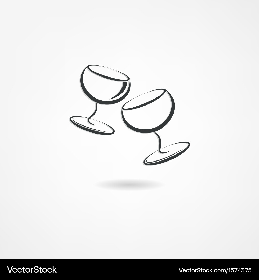Stemware icon Royalty Free Vector Image - VectorStock