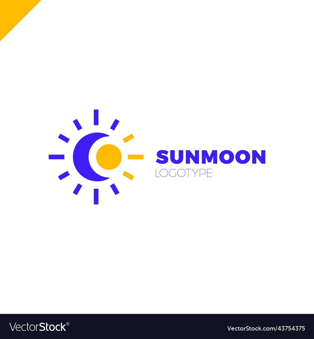 Sun and moon logo abstract