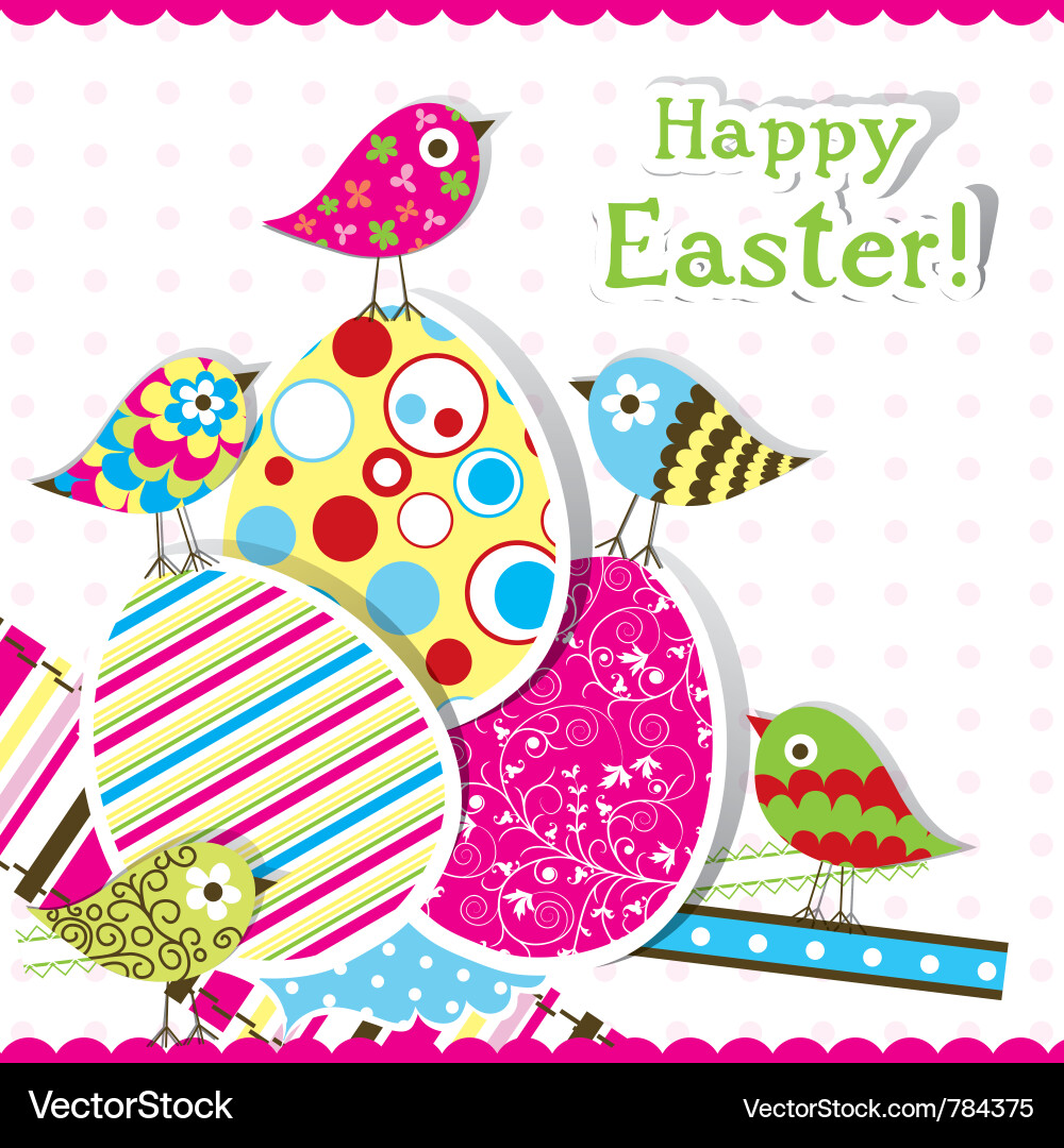 Template easter greeting card Royalty Free Vector Image