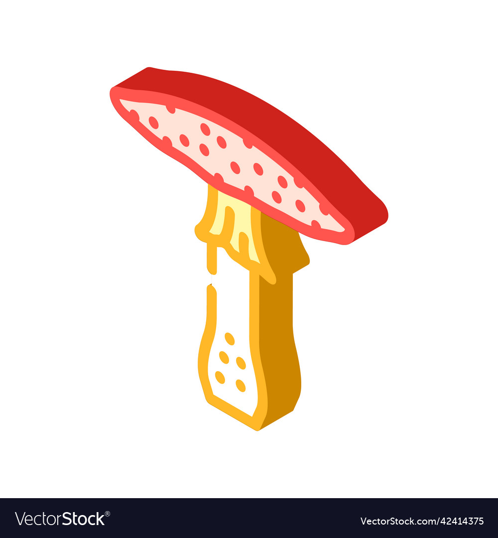 Toadstool mushroom isometric icon