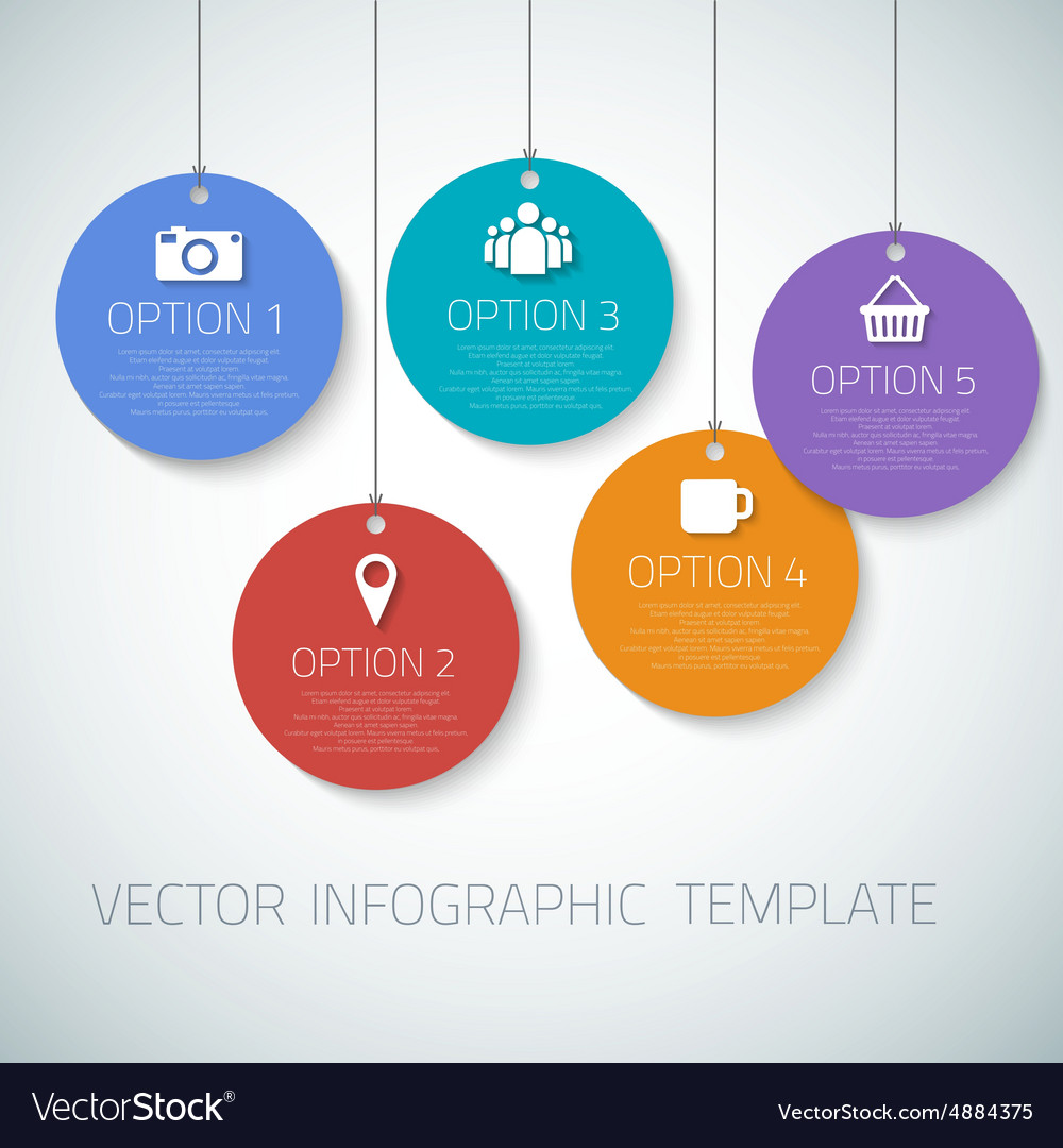 web infographic round badges