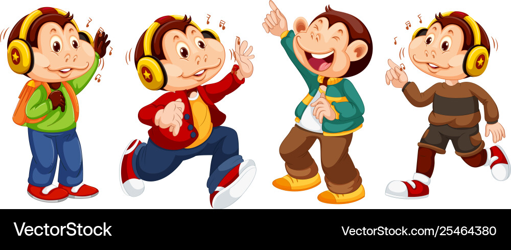 A young monkey character Royalty Free Vector Image