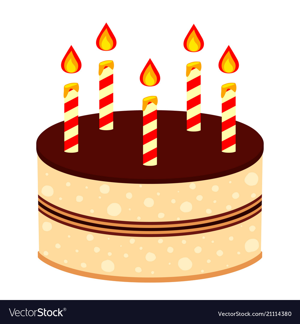 Royalty-Free photo: Orange cake with multicolored happy birthday candles  with flames | PickPik