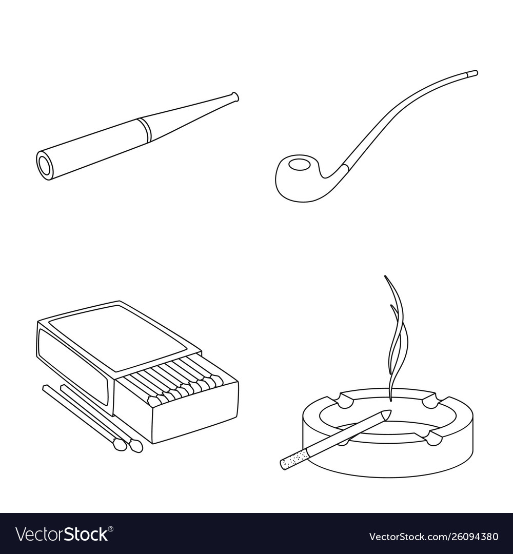 Health and nicotine logo Royalty Free Vector Image