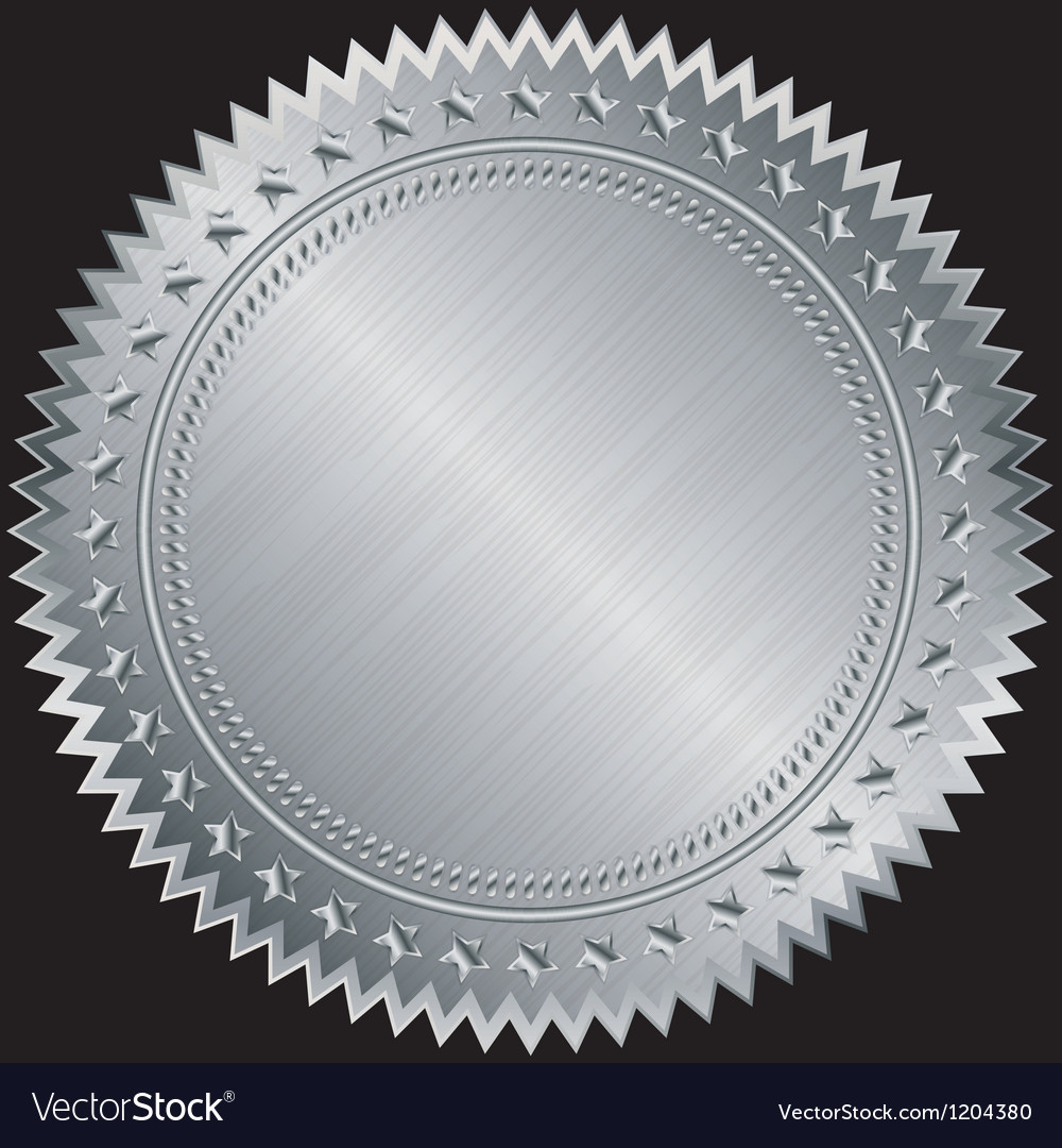 Silver certificate badges Royalty Free Vector Image