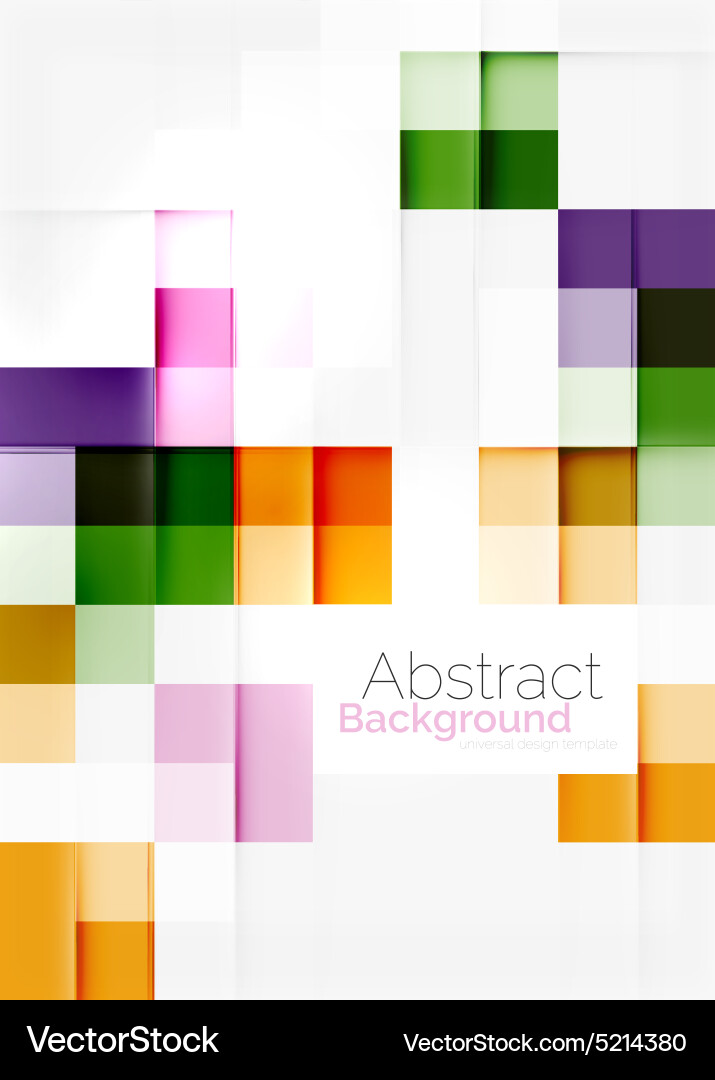 Square shape mosaic pattern design universal Vector Image