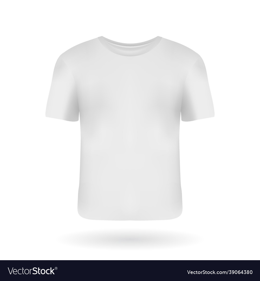 White casual man t-shirt with short sleeves