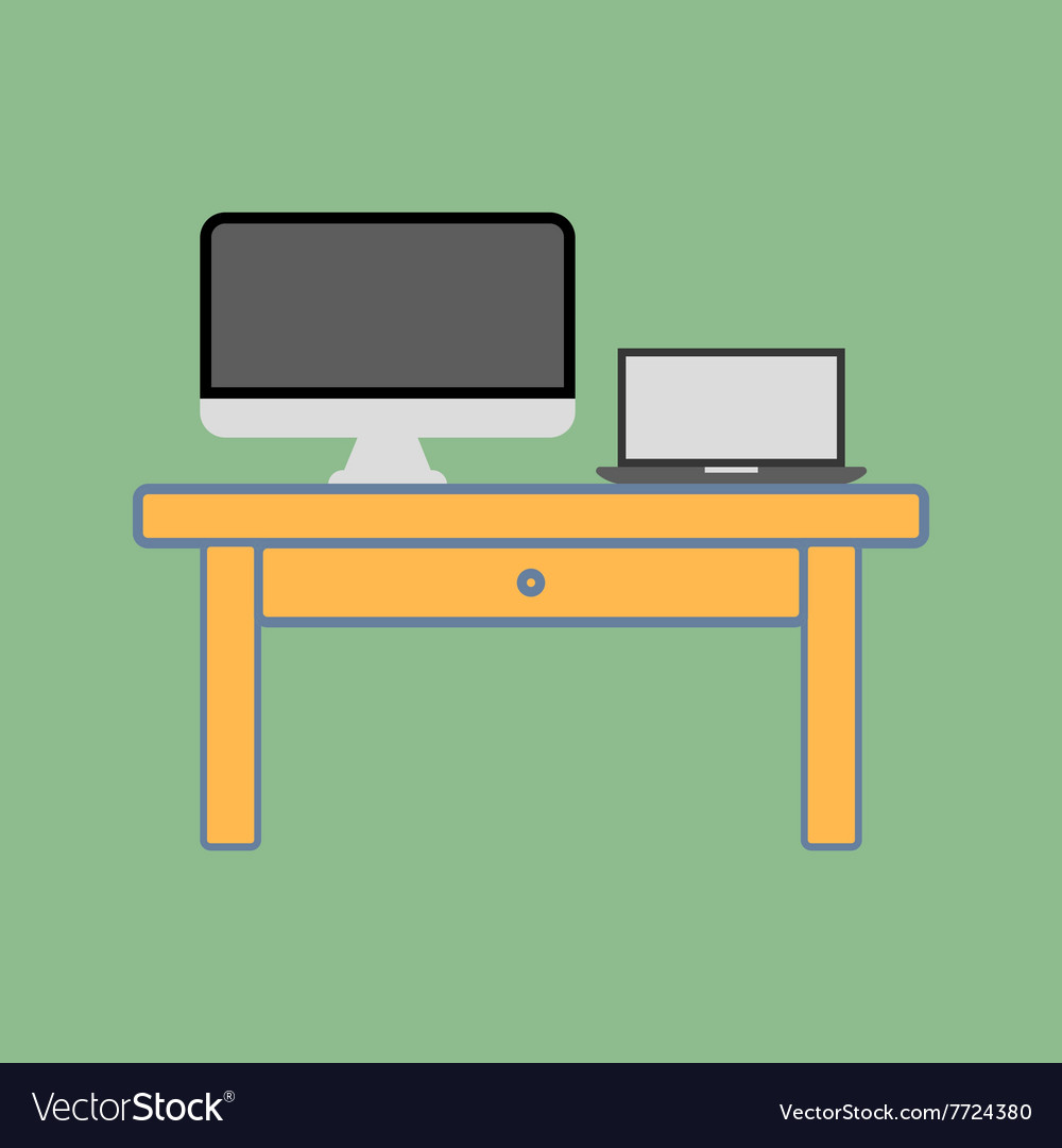 Working place Royalty Free Vector Image - VectorStock