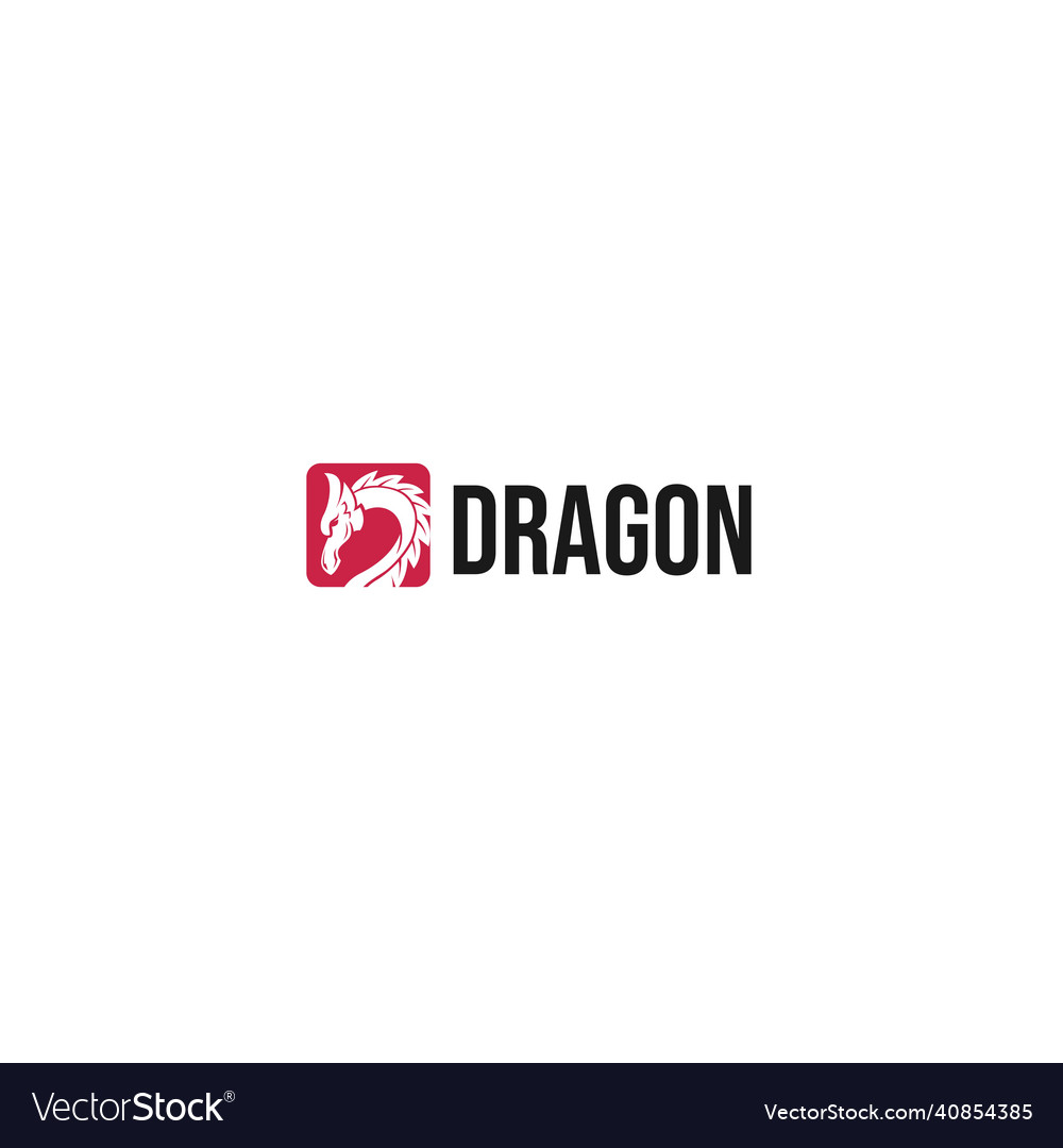 Modern flat colorful dragon animation logo design Vector Image Modern flat colorful dragon animation logo design Vector Image