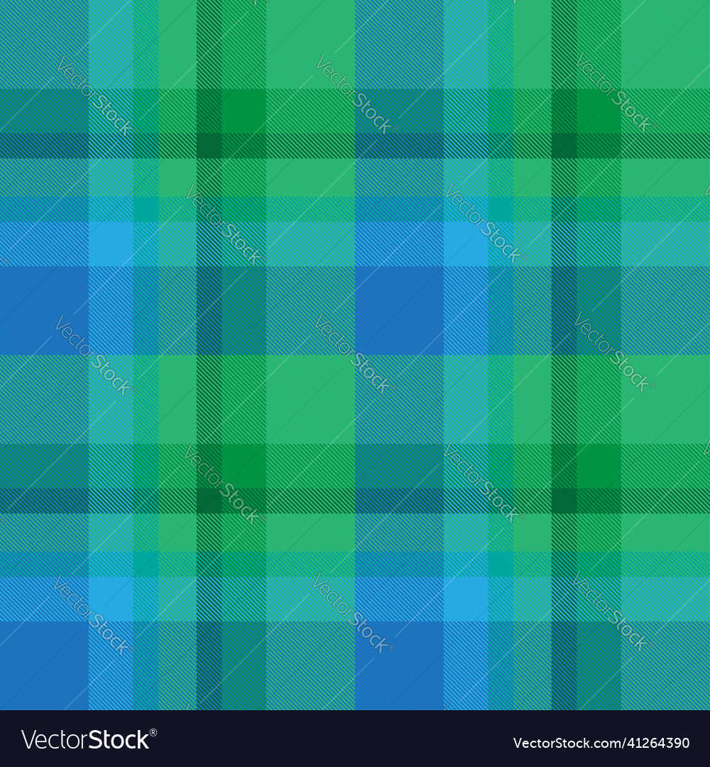 Blue ombre plaid textured seamless pattern Vector Image