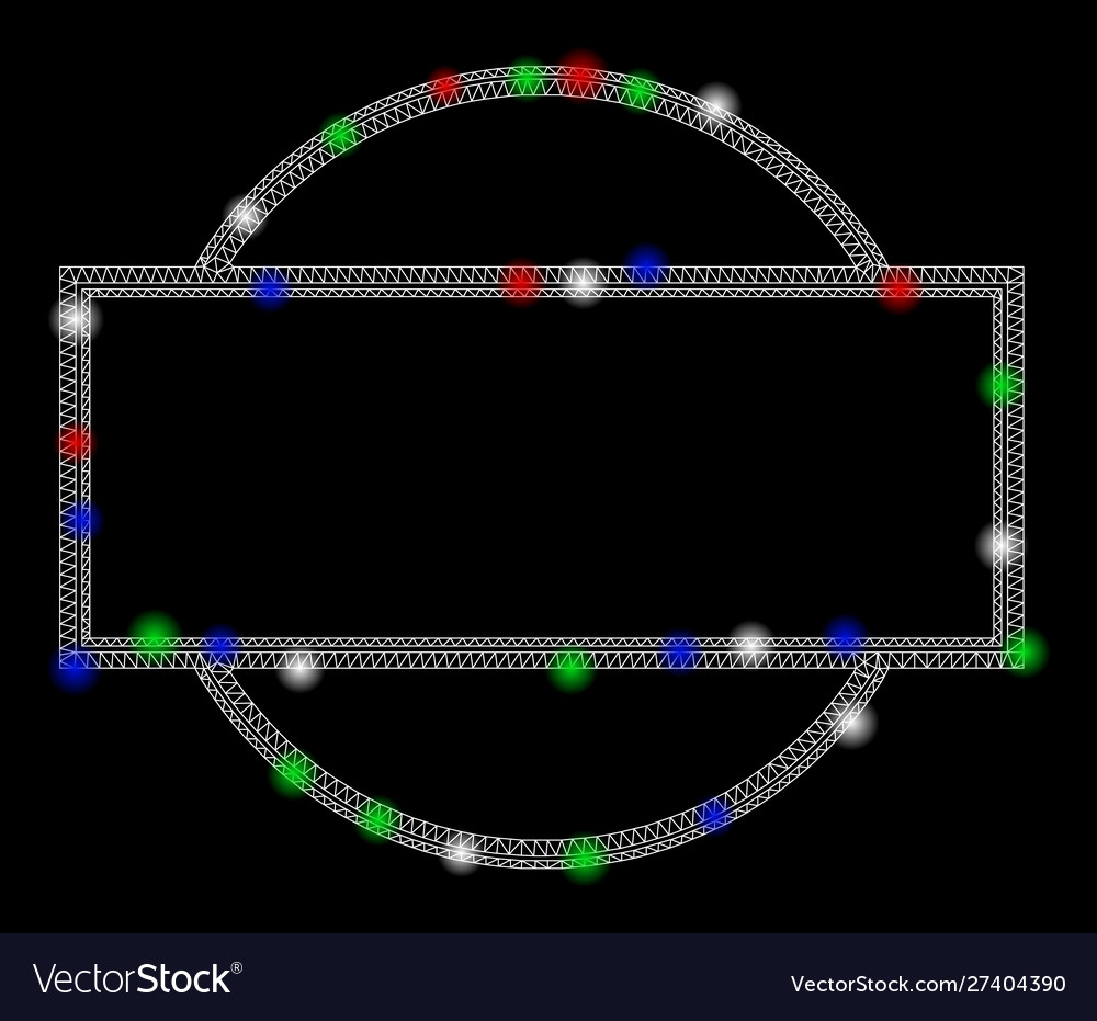 Bright mesh carcass double round and rectangle