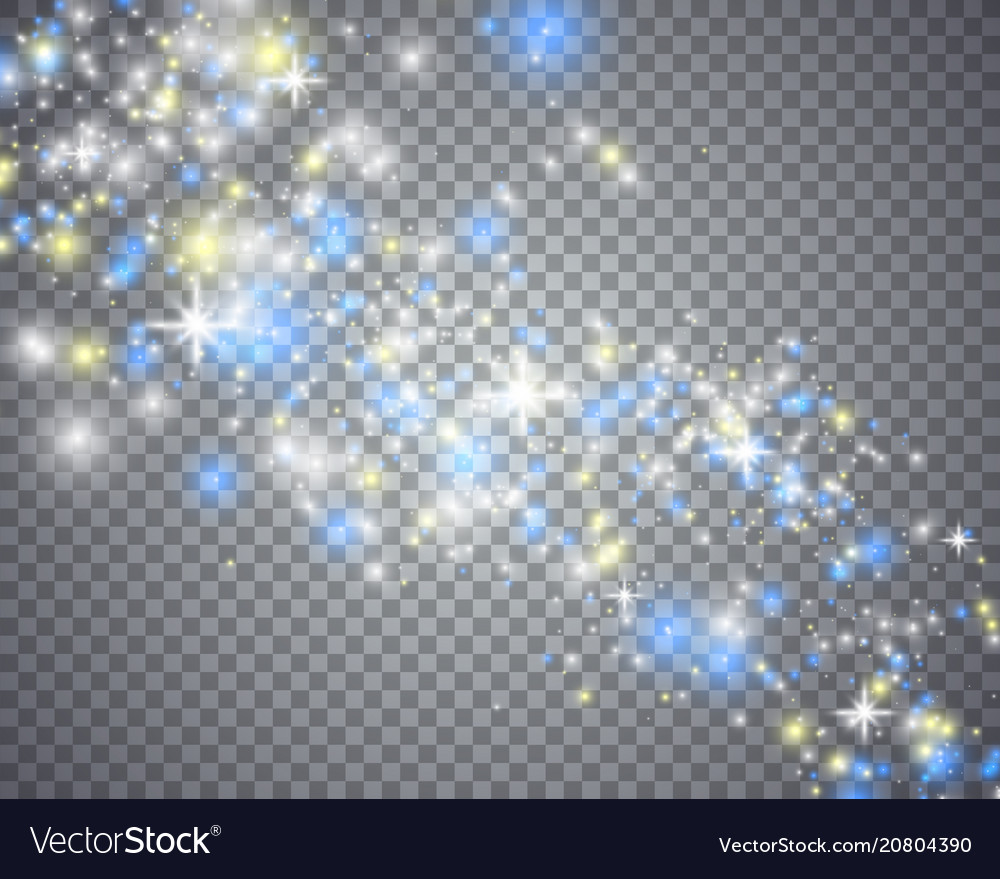 Glowing magical wave of glitter star