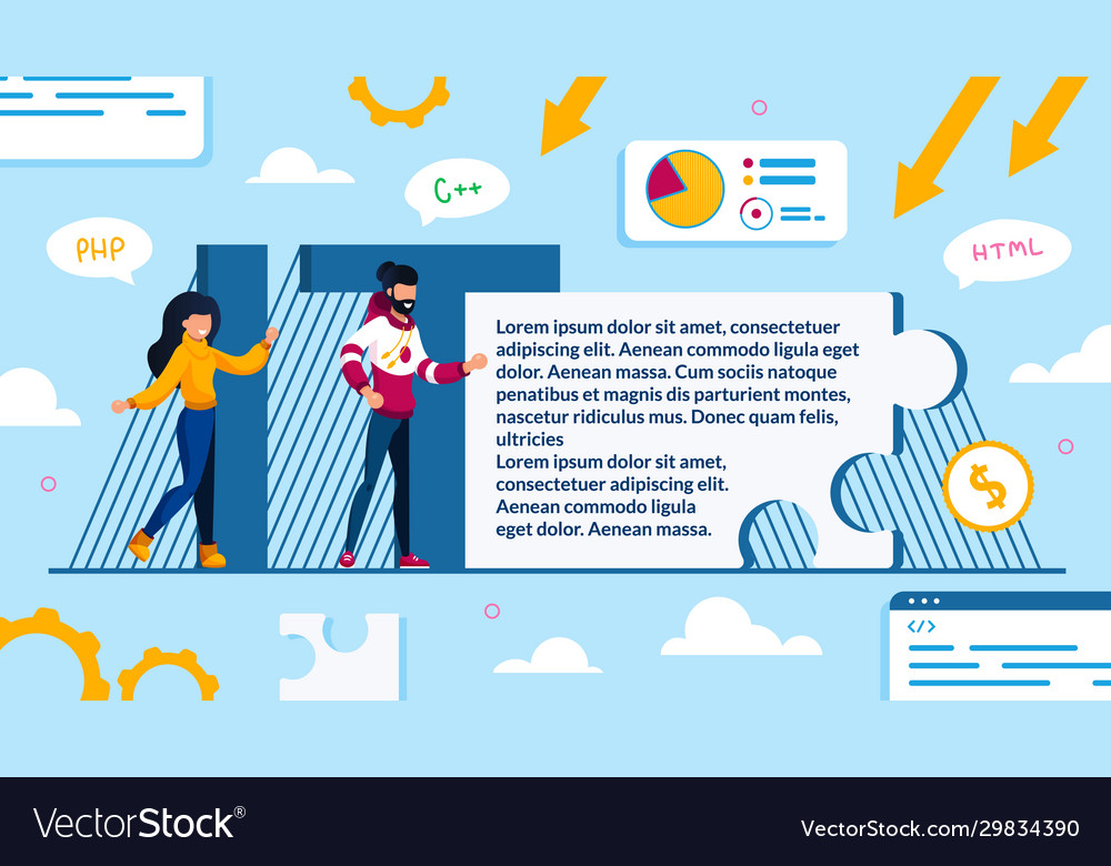 It specialist programming and coding software ads Vector Image