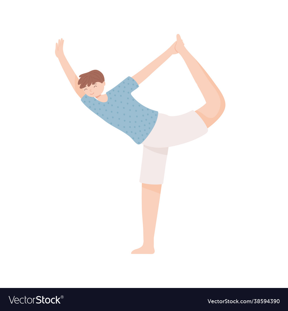 Man practicing yoga Royalty Free Vector Image - VectorStock