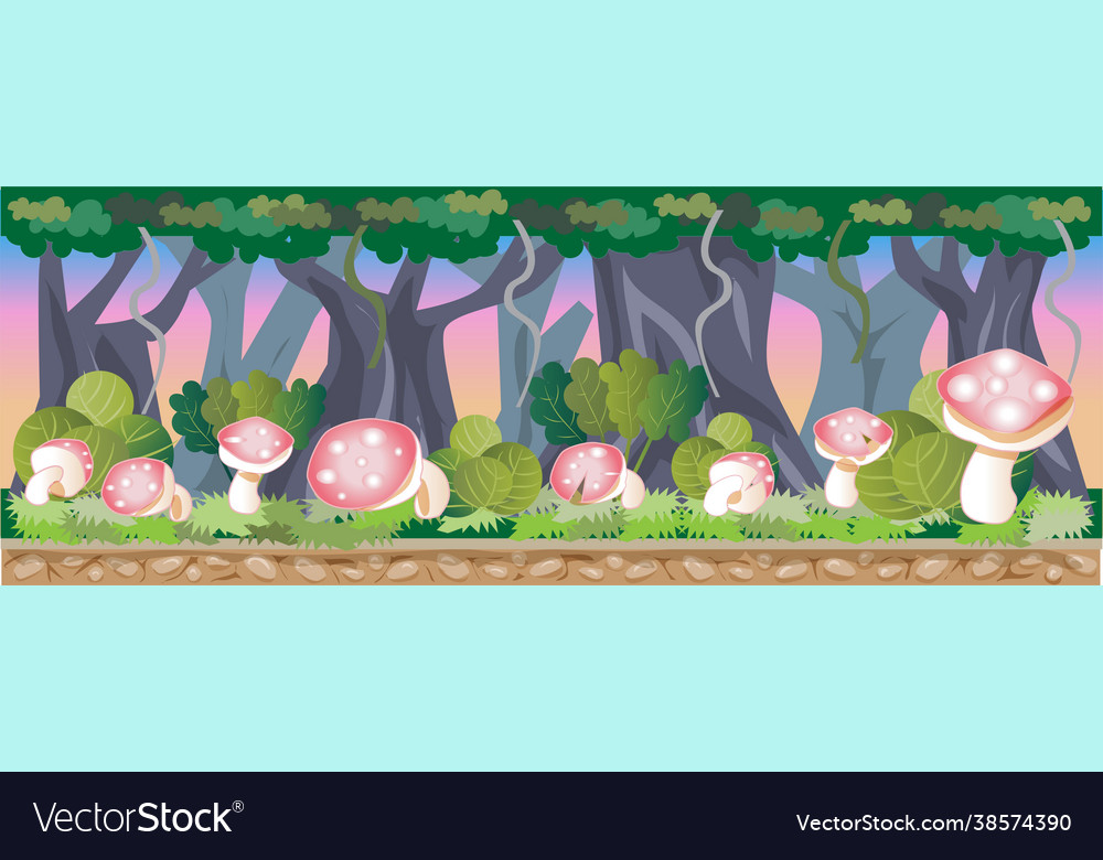 Mushroom forest wallpaper game background