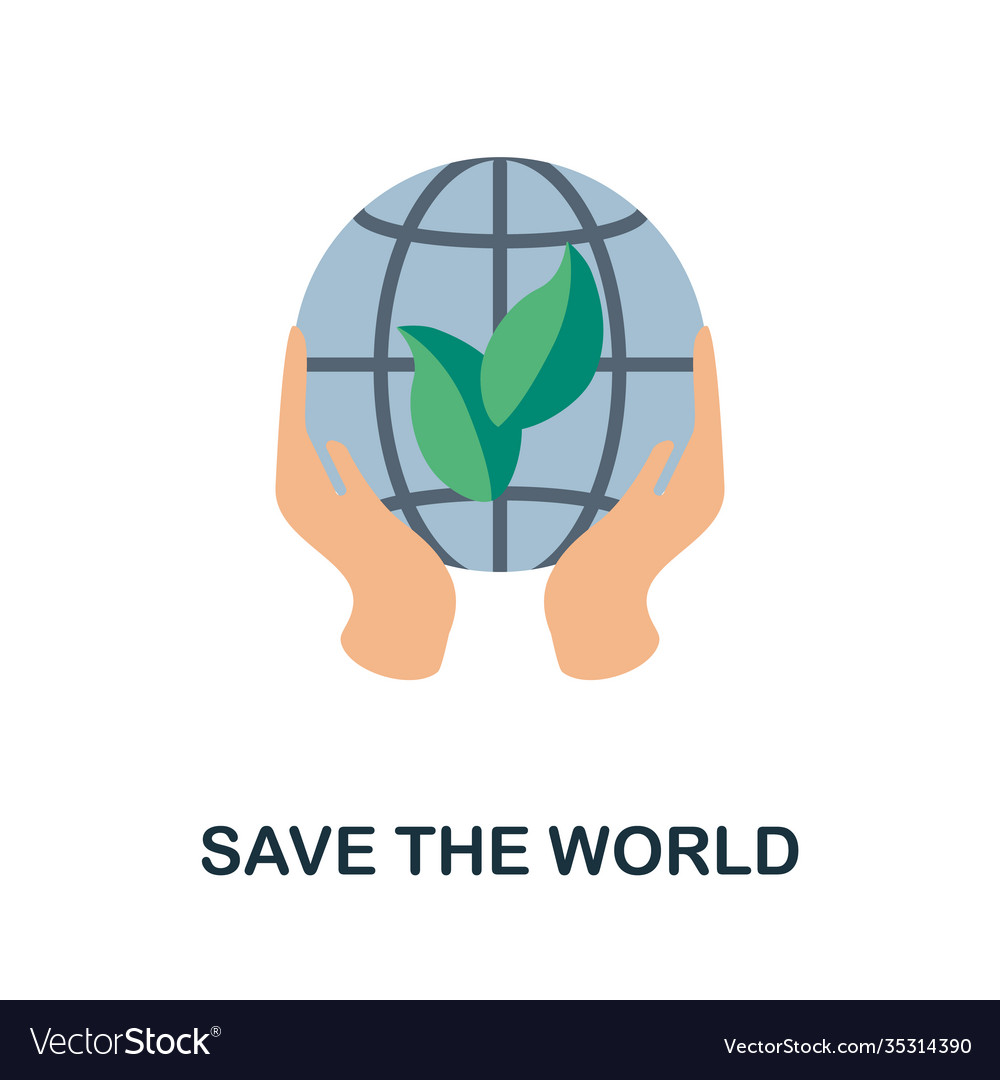 Save world icon simple element from Royalty Free Vector