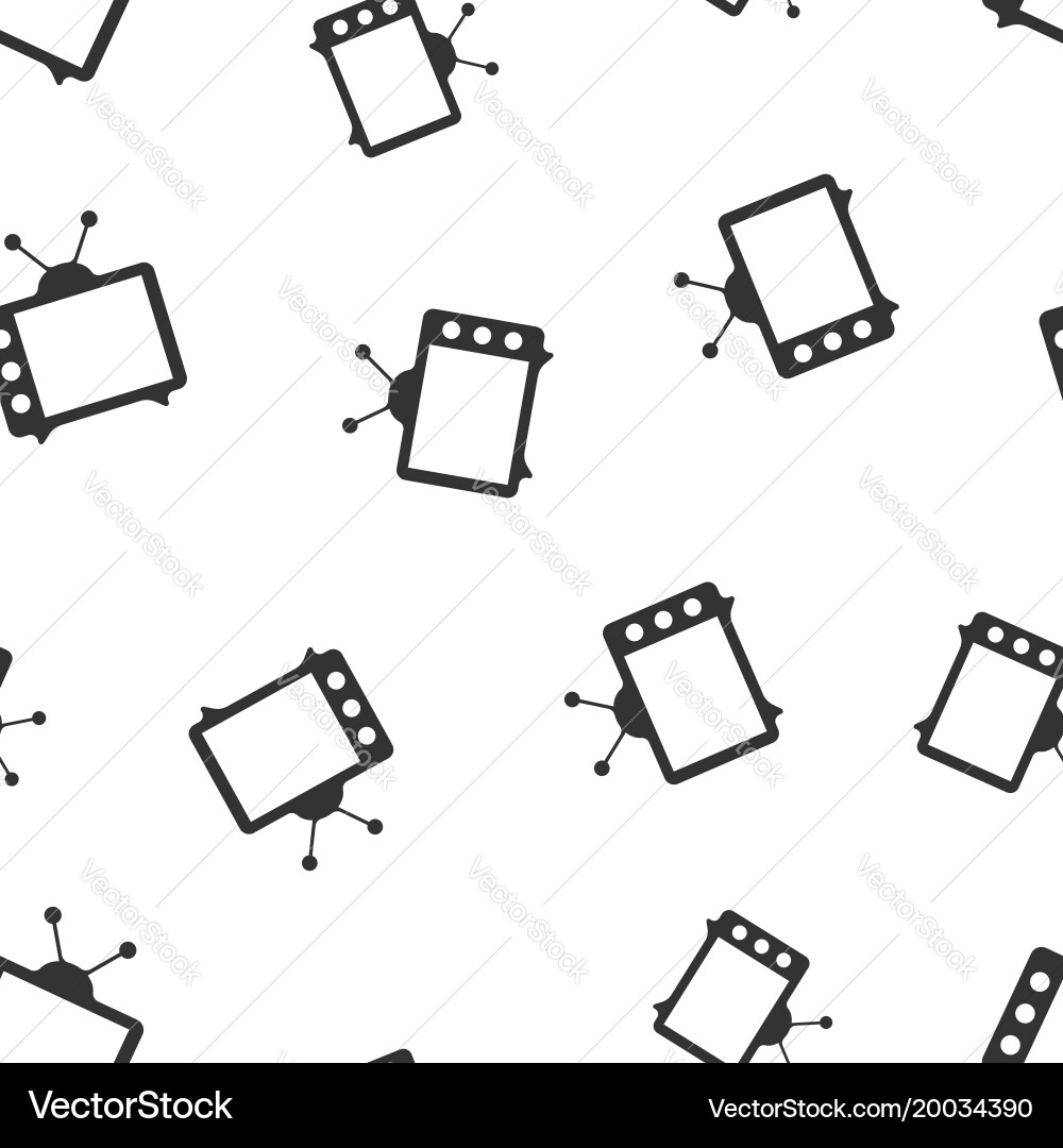 Tv icon seamless pattern background business flat Vector Image