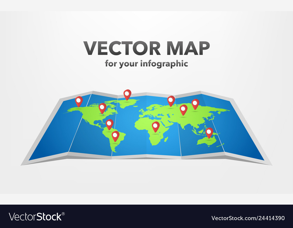 World map with infographic elements