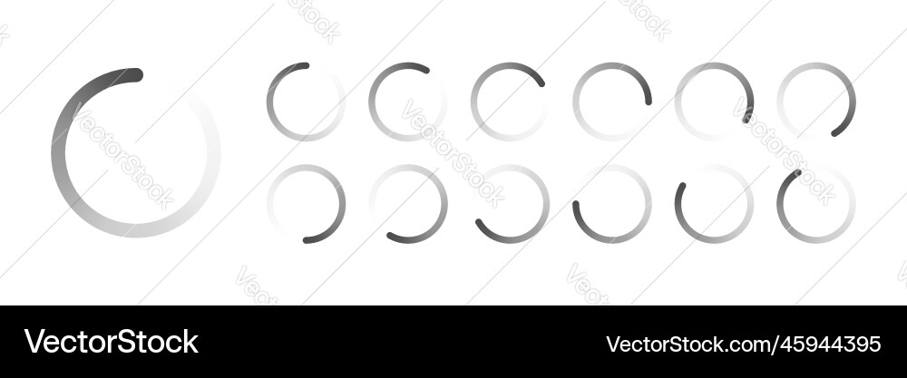 Circular loading buffering icons Royalty Free Vector Image
