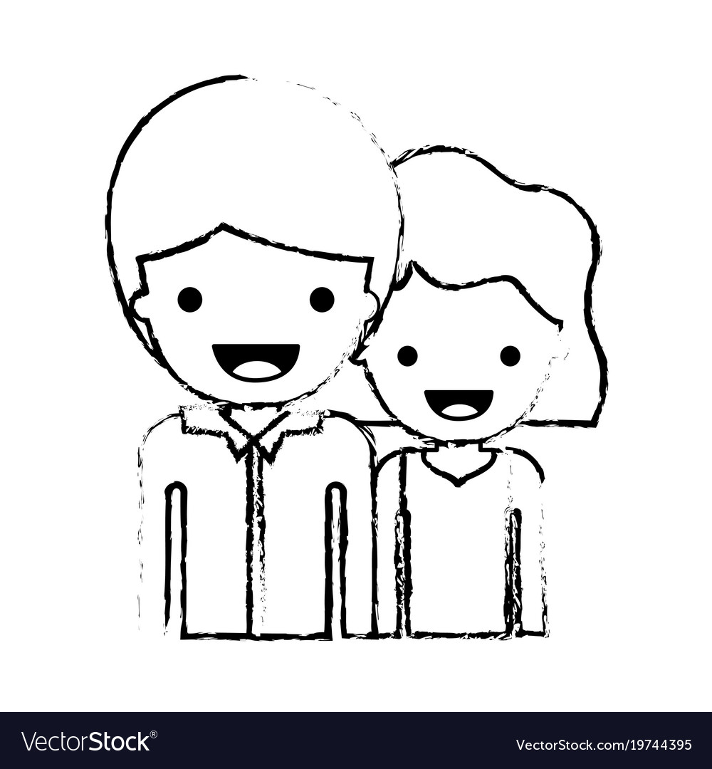 Half Body People With Boy In Shirt Long Sleeve And