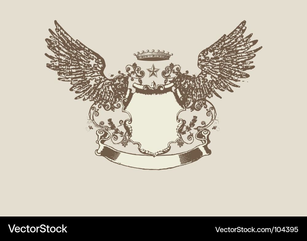 Heraldic shield Royalty Free Vector Image - VectorStock