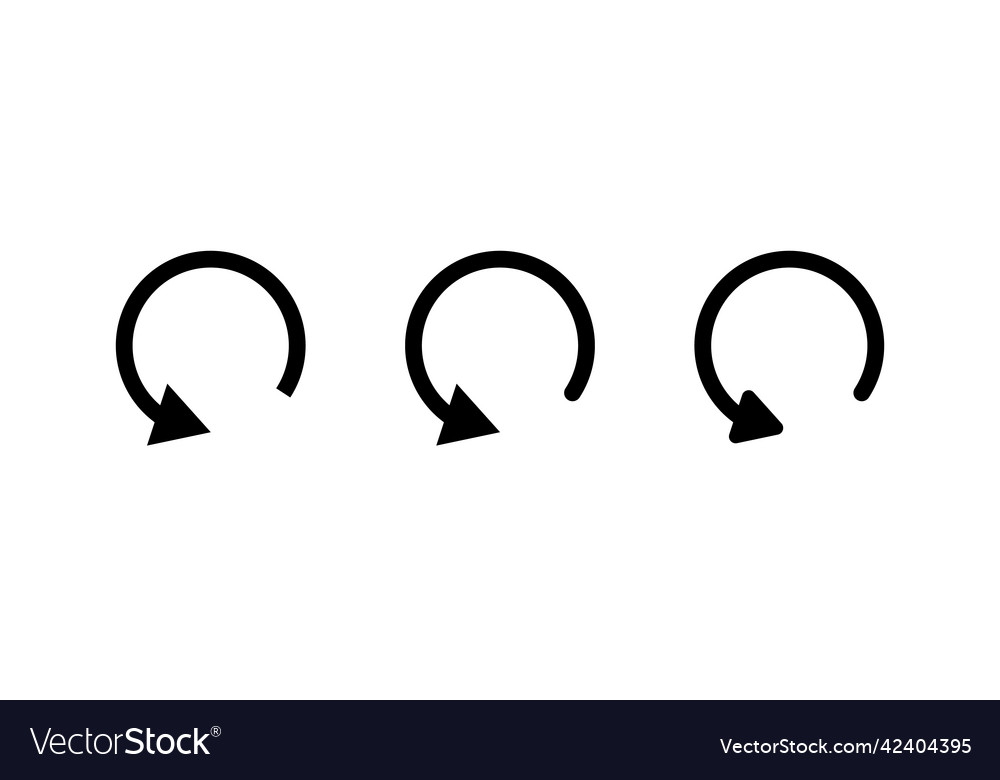 Return arrows rotate icons set