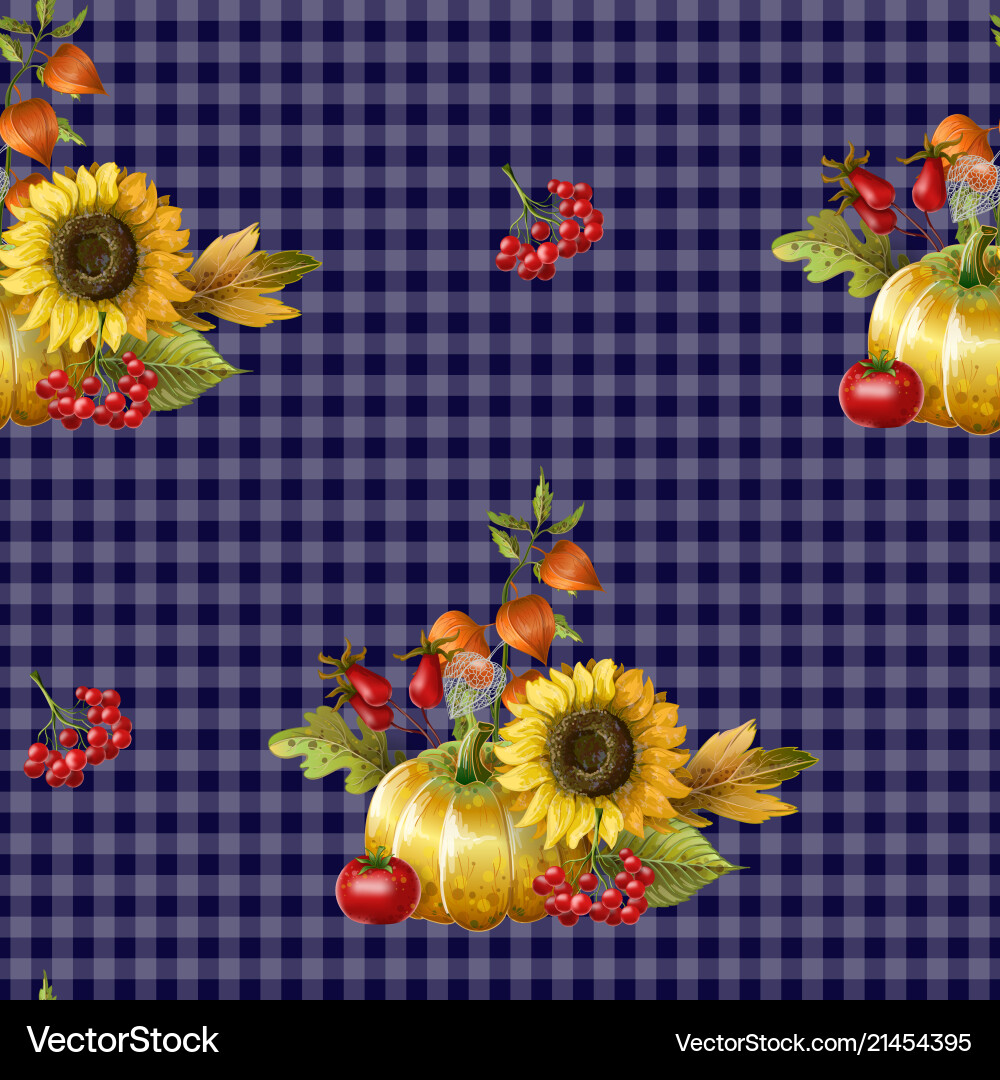 Seamless pattern with autumn yellow leaves Vector Image
