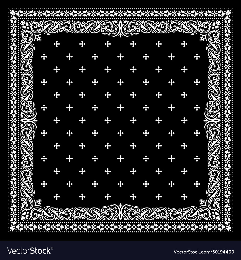 Bandana template 18 Royalty Free Vector Image - VectorStock