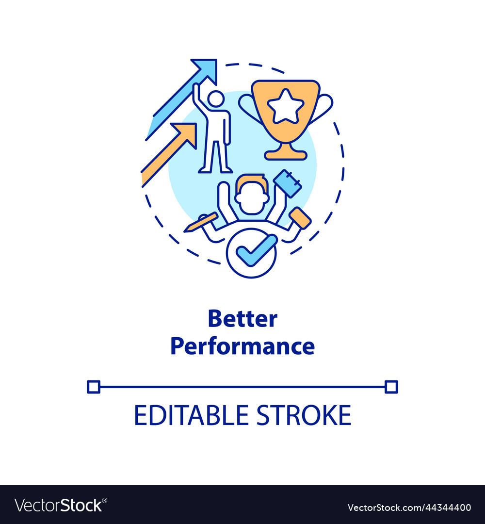 Better performance concept icon Royalty Free Vector Image