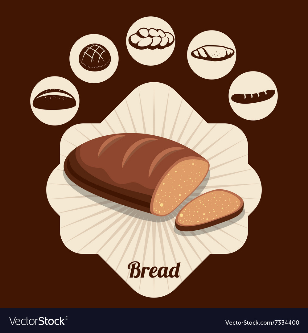 Bread and bakery design Royalty Free Vector Image