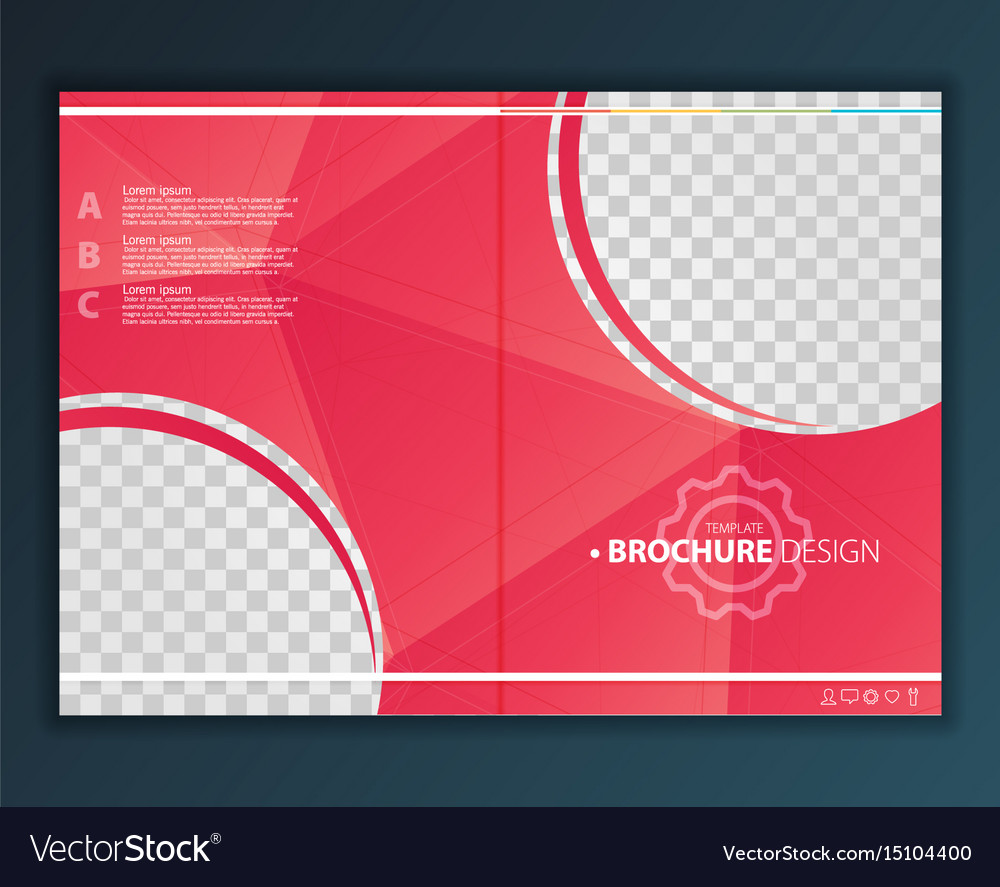 Brochure design template geometric shapes Vector Image