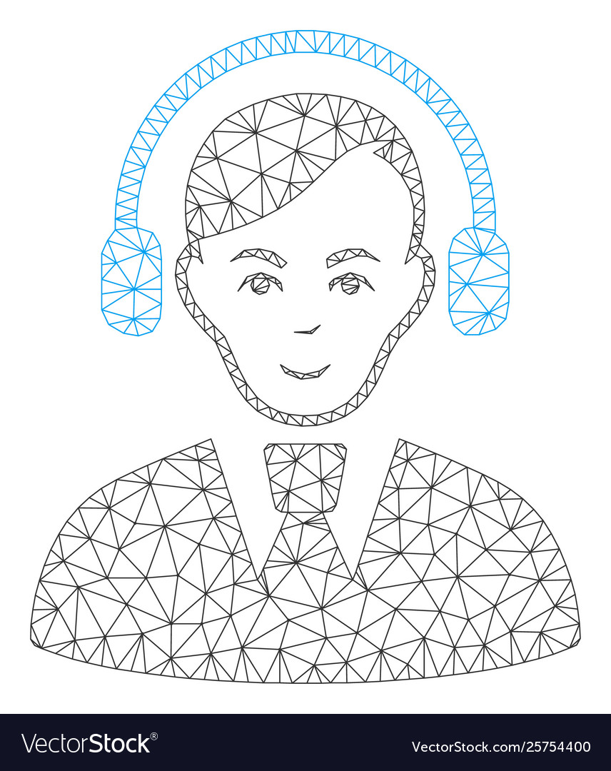 Call center operator polygonal frame mesh