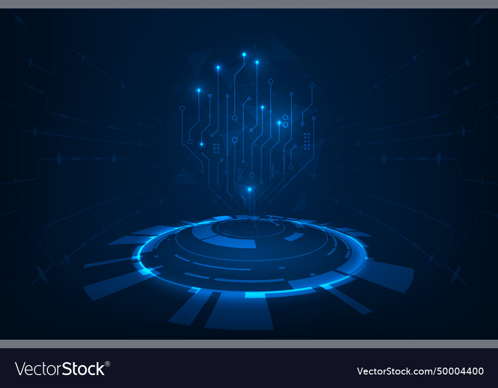 Digital technology futuristic internet network Vector Image