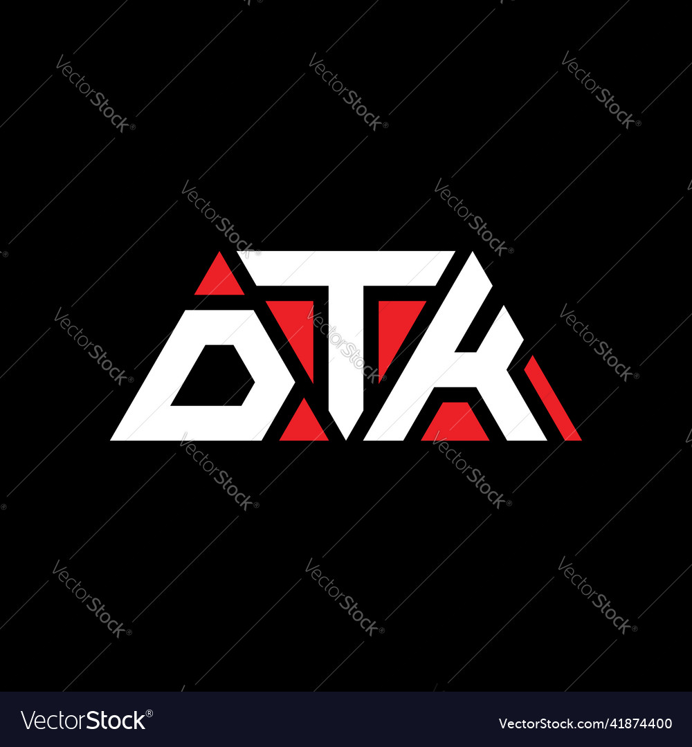 Dtk triangle letter logo design