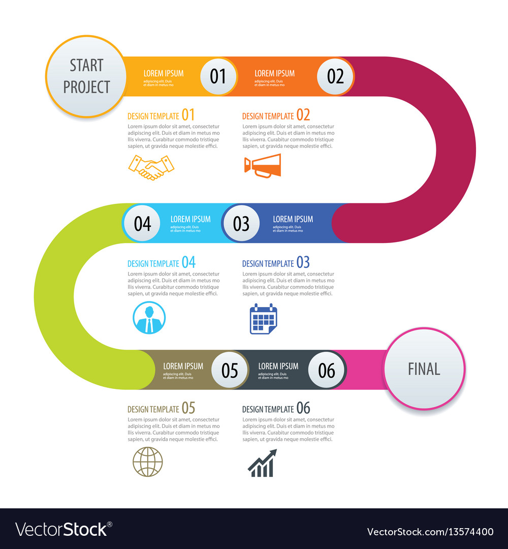 Infographic timeline template business concept Vector Image