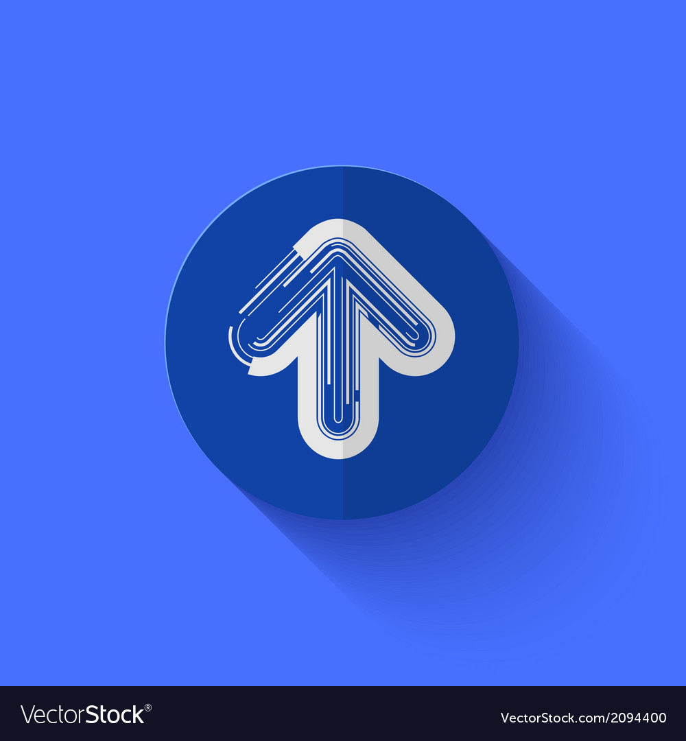 Modern flat blue circle icon