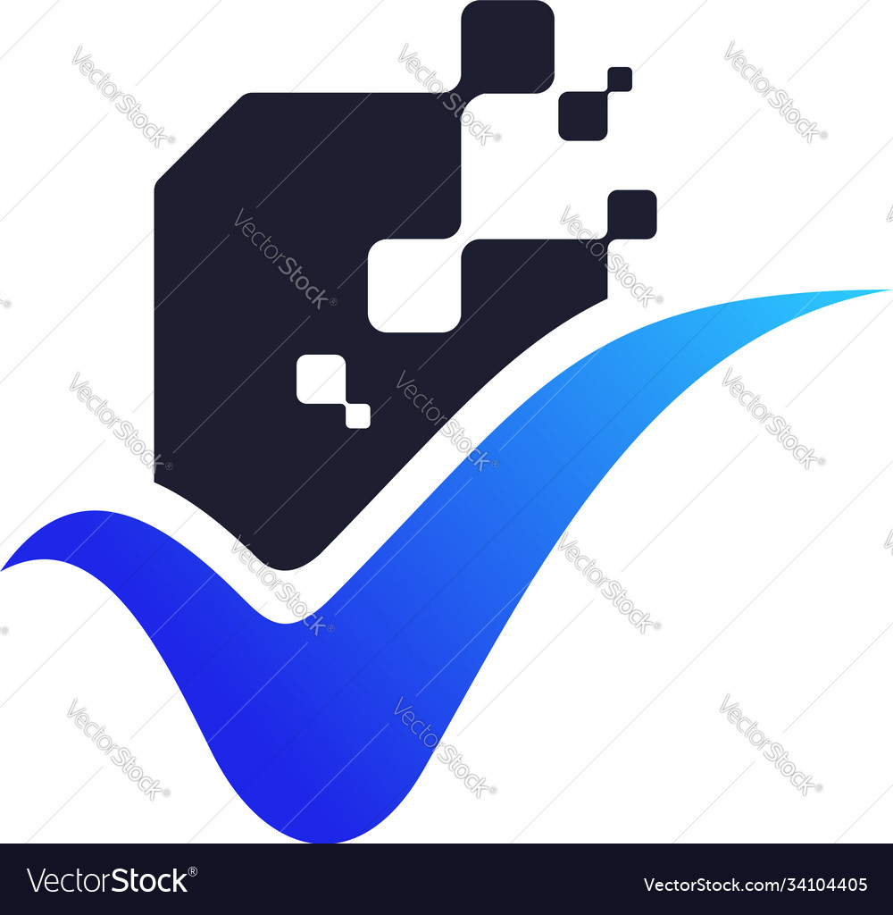 Data check logo designs concept document Vector Image