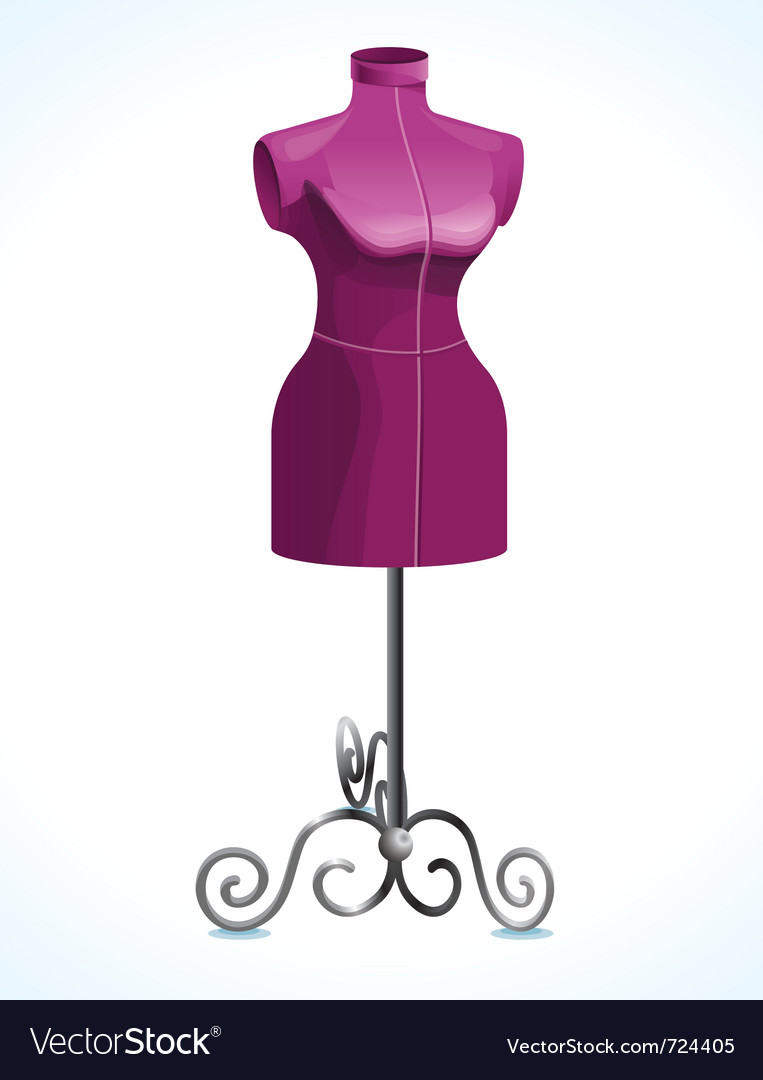 Purple female mannequin Royalty Free Vector Image