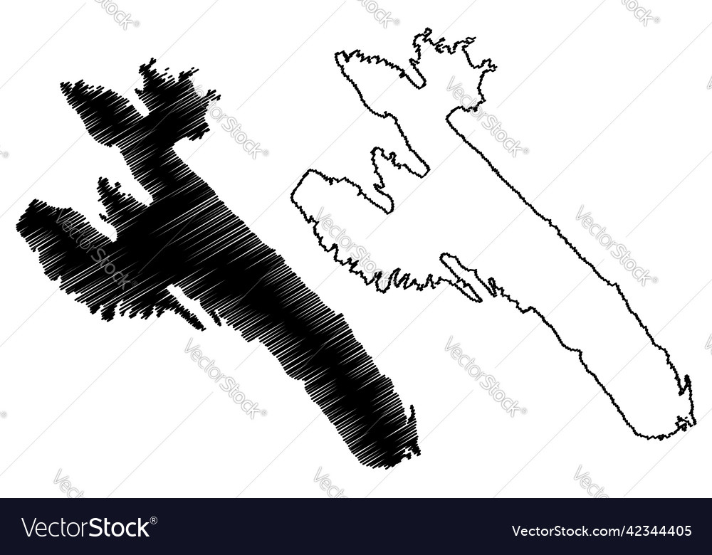 Rab island republic of croatia adriatic sea map Vector Image